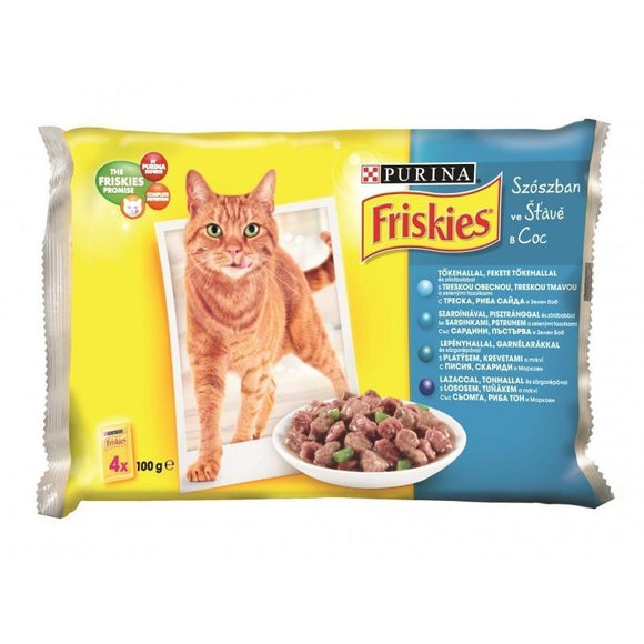 Friskies WC Multipack 4x100g - Salmon/Tuna/Cod/Sardine