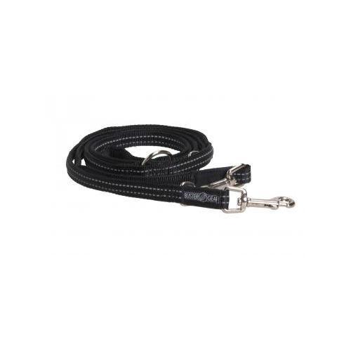 Kruuse Buster 7-Way Reflective Dog Lead - Black - Extra Large