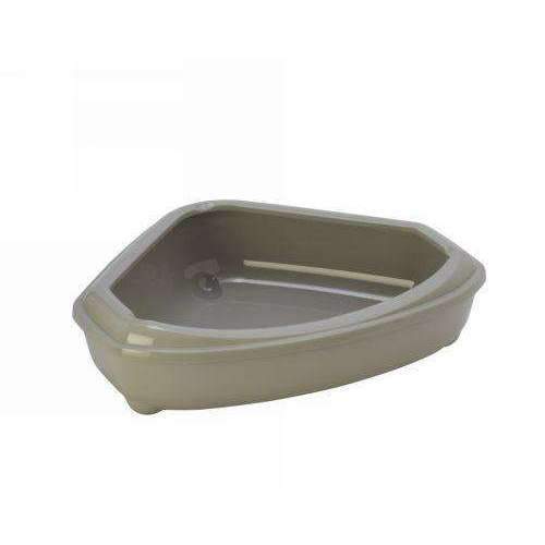 Moderna Corner Litter Tray With Rim 'Grey'