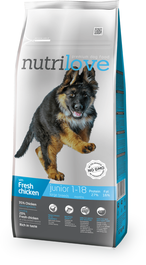 Nutrilove Junior Large Fresh Chicken - 3kg