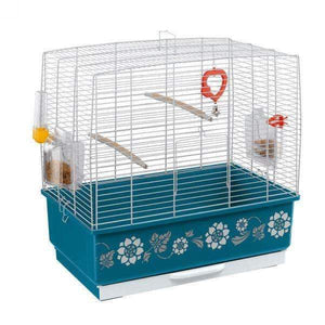 Ferplast Rekord 3 Bird Cage with  blue decorations