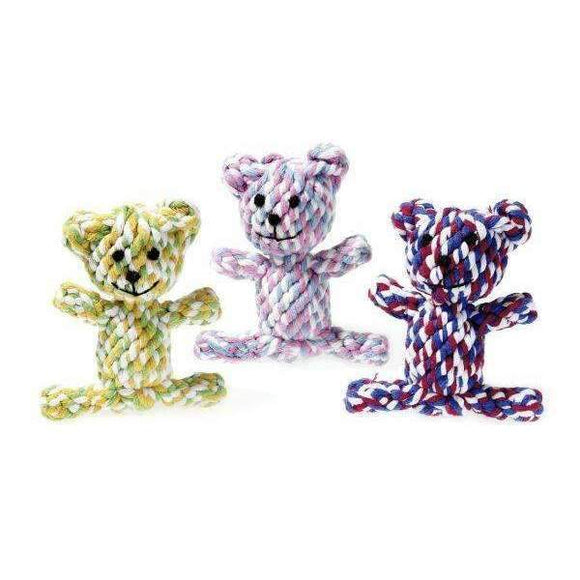 Karlie Dog Toy Puppy Cotton Bears - 11cm Assorted Colors