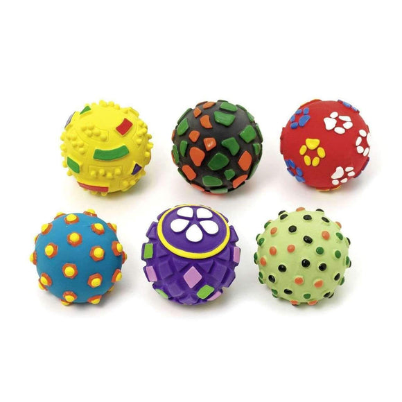 Karlie Dog Toy Latex Ball With Squeeker , 8 cm Assorted