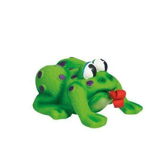 Karlie-Flamingo Dog Toy Latex Frog Pop-Up Tongue 11cm