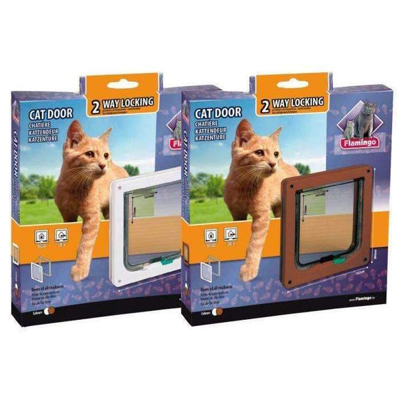 Karlie Flamingo Cat Door 2-Way White, 19,2cm*20cm