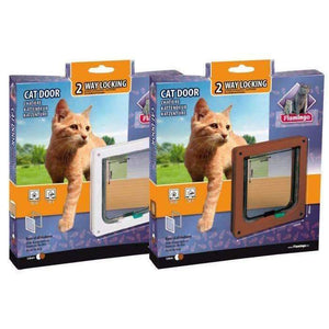 Karlie Flamingo Cat Door 2-Way Brown, 19,2cm*20cm