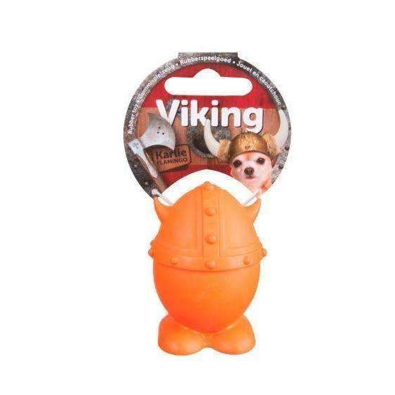 Karlie Dog Toy Rubber Viking With Squeaker - Orange 6,5cm