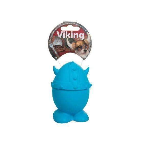 Karlie Dog Toy Rubber Viking With Squeaker - Blue 10cm