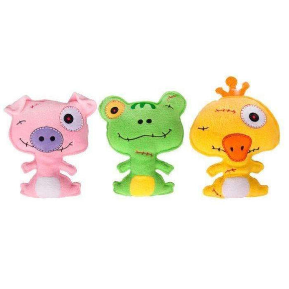 Karlie Flamingo Dog Toy Fleece Zombeez Plush 20cm Pig/Frog/Duck