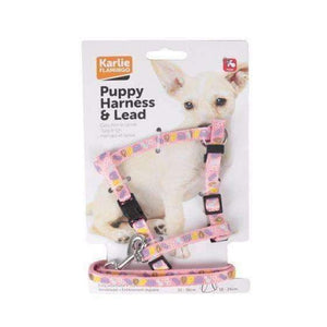 Karlie Flamingo Dog Harness + Leash Cute Pink 25-35cm, 10mm