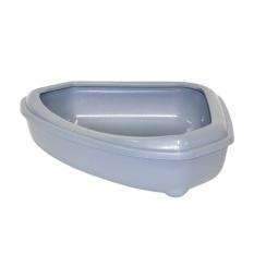 Moderna Corner Litter Tray With Rim 'Grey' NEW