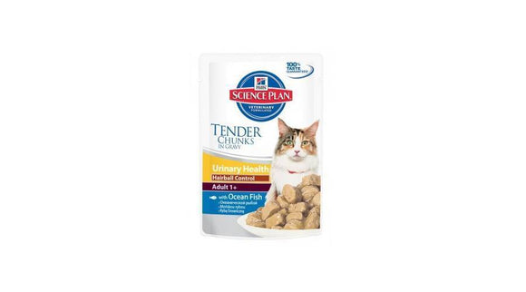 Hill's Feline Adult Urinary & Hairball Control Ocean Fish Pouch 12x85g