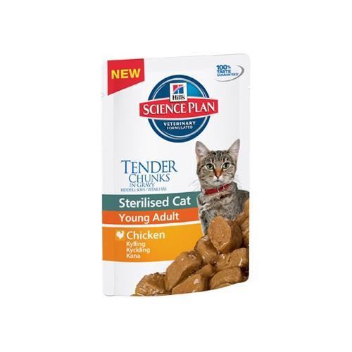 Hill's Feline Young Adult Sterilised Cat Chicken -Pouch 12x85g