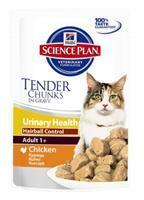 Hill's Feline Adult Urinary & Hairball Chicken - Pouch 12x85g