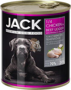 Jack 1/4 Chickencow Udder Canned Dog Food - 855g