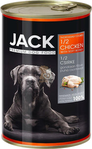 Jack 1/2 Chicken Canned Dog Food - 1300gr