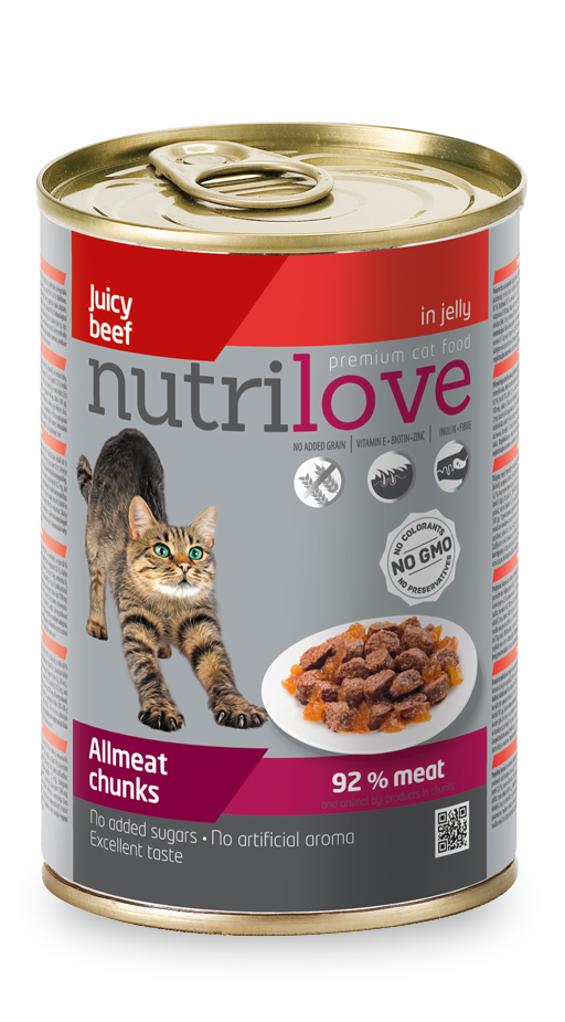 Nutrilove Adult Cat Beef - Can 400gr