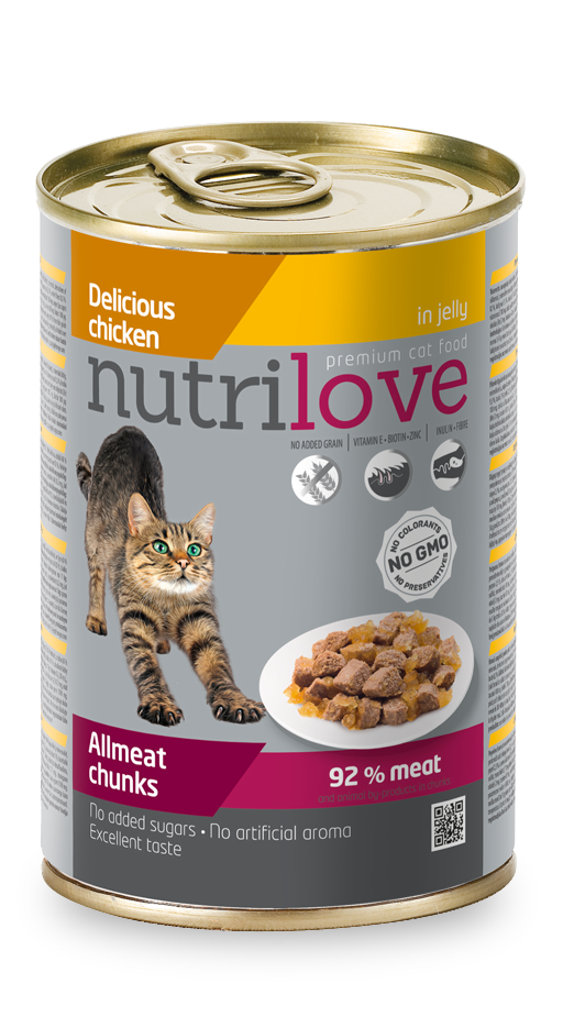 Nutrilove Adult Cat Chicken - Can 400gr