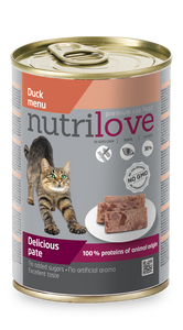 Nutrilove Adult Cat Duck - Pate 400gr