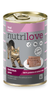 Nutrilove Adult Cat Veal - Pate 400gr