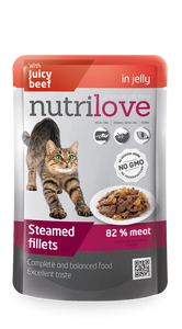 Nutrilove Adult Cat Beef in jelly - Pouch 85gr