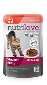 Nutrilove Adult Cat Beef in sauce - Pouch 85gr
