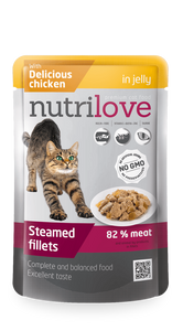 Nutrilove Adult Cat Chicken in jelly - Pouch 85gr