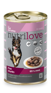Nutrilove Adult Dog Veal and Turkey - Can 415gr