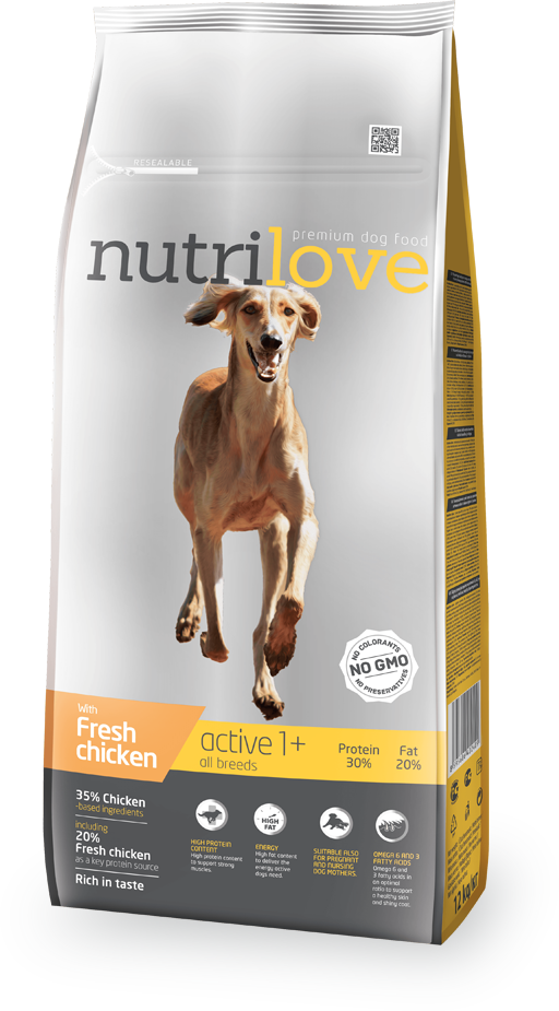 Nutrilove Active Dog Chicken - 12kg