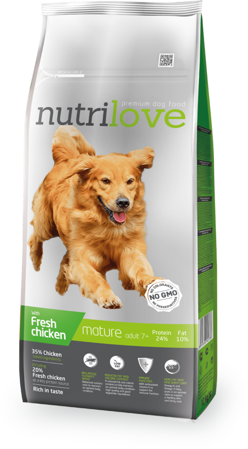 Nutrilove Mature Dog Chicken - Dry 3kg