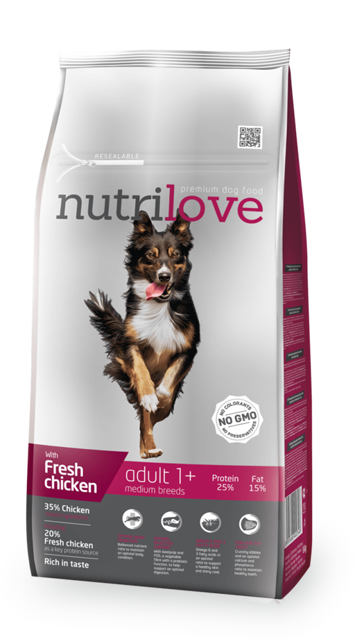 Nutrilove Adult Medium Dog Chicken - Dry 1,6kg