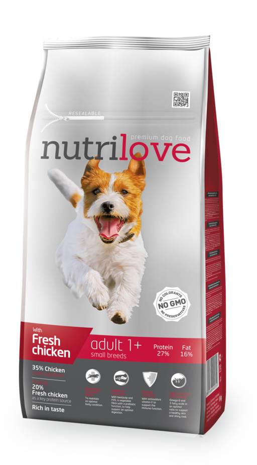 Nutrilove Adult Small Dog Chicken - 1,6kg