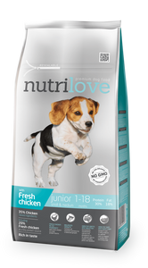 Nutrilove Junior/Puppy Small and Medium Breed Chicken - Dry 8kg+1,6kg