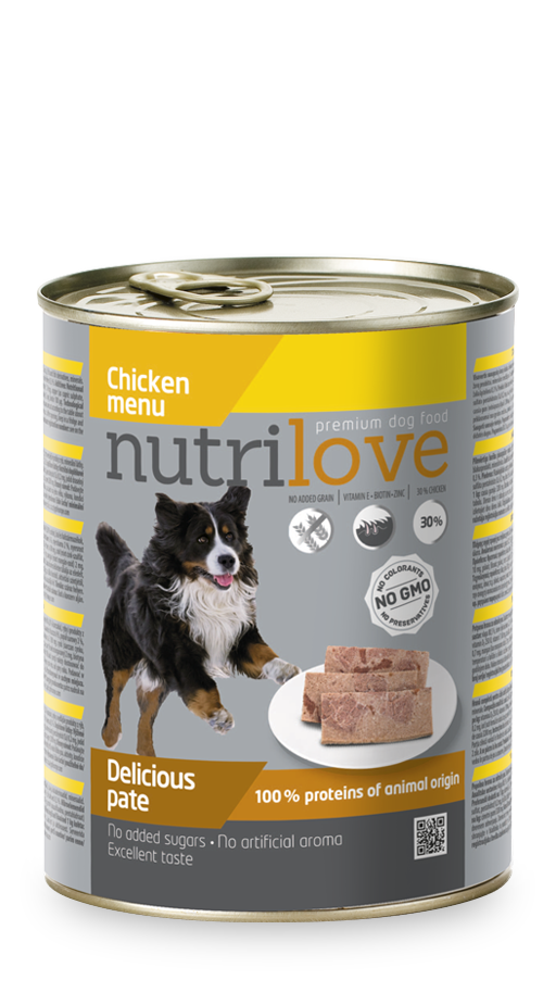 Nutrilove Adult Dog Chicken - Pate 800gr