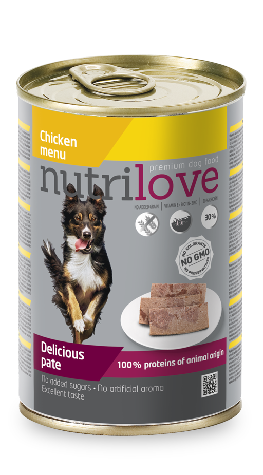 Nutrilove Adult Dog Chicken - Pate 400gr
