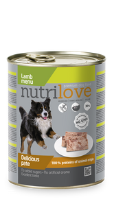 Nutrilove Adult Dog Lamb - Pate 800gr
