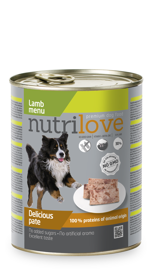 Nutrilove Adult Dog Lamb - Pate 800gr