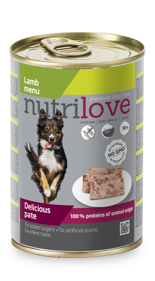 Nutrilove Adult Dog Lamb - Pate 400gr