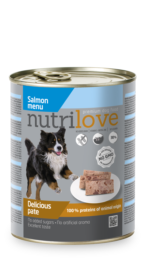 Nutrilove Adult Dog Salmon - Pate 800gr