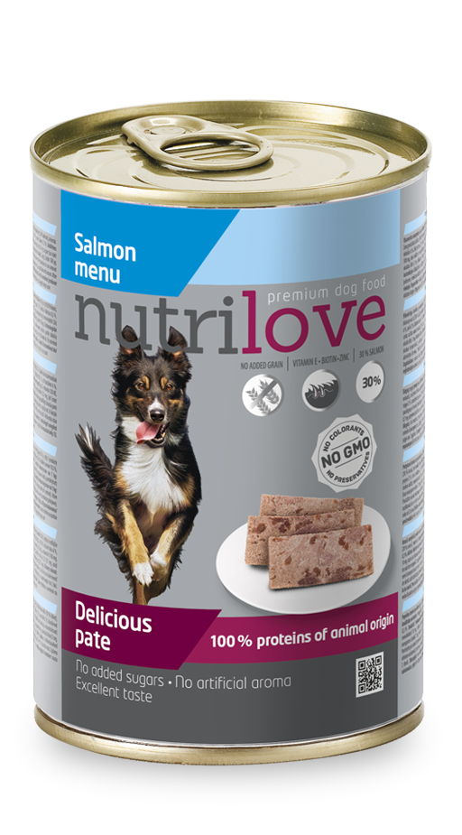 Nutrilove Adult Dog Salmon - Pate 400gr