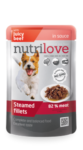 Nutrilove Adult Dog Pouch Beef 85gr