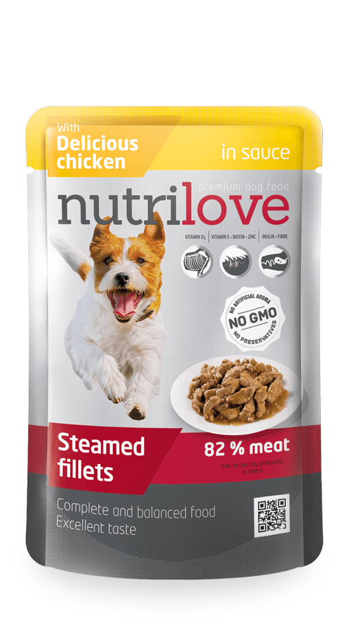 Nutrilove Adult Dog Pouch Chicken 85gr