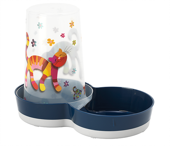 Moderna Tasty 2-in-1 Water & Food Dispenser Friends Forever 1,5L - Blueberry