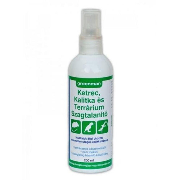 Greenman Cage & Terrarium Cleaner, Deodorizer - 200ml