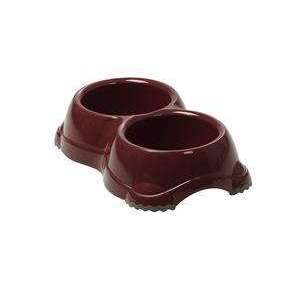 Moderna Double plastic bowl for dogs and cats H107202 2х11 cm 2х330 ml Claret TTT