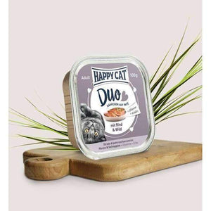 Happy Cat Duo With Beef & Game - 12x100g