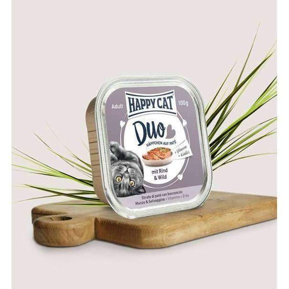 Happy Cat Duo With Beef & Game - 12x100g