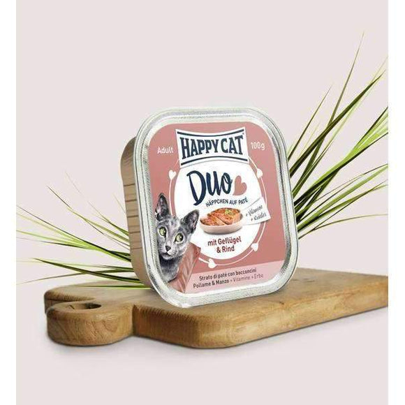 Happy Cat Duo With Poultry & Beef - 12x100g