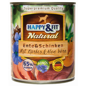 Happy&Fit Natural Ente & Schinken Mit Kürbis & Aloe Vera - 800g