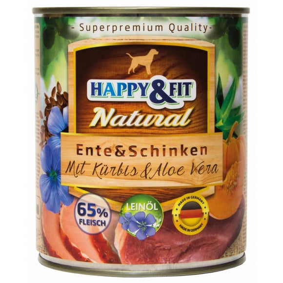 Happy&Fit Natural Ente & Schinken Mit Kürbis & Aloe Vera - 800g